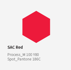 SAC Red, Process_M 100 Y80, Spot_Pantone 186C