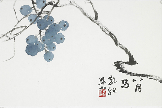 취산 김민숙_포도_34cmx22cm