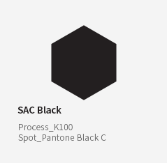SAC Black, Process_K100, Spot_Pantone Black C