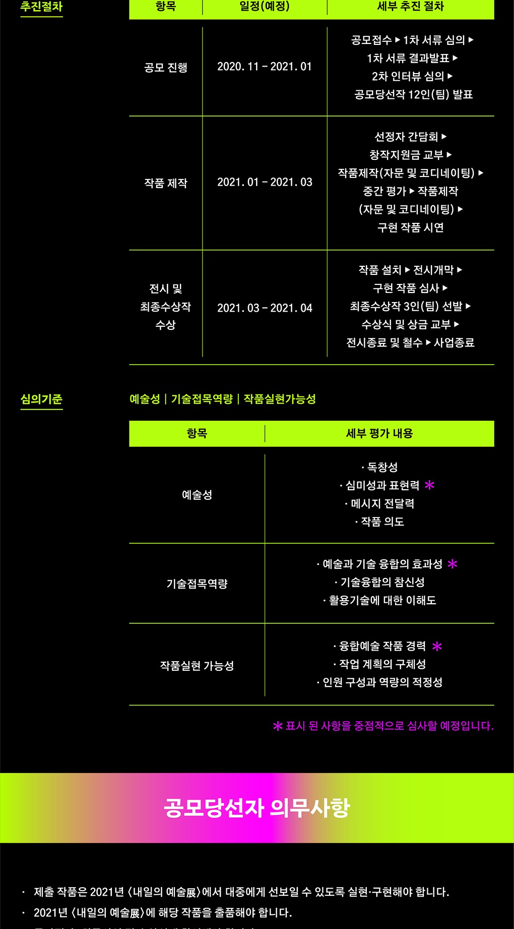 예술의전당과 한국전력이 함께하는 〈2021 뉴미디어 아트 공모제 - 내일의 예술展〉모집 공고〉 (4)
