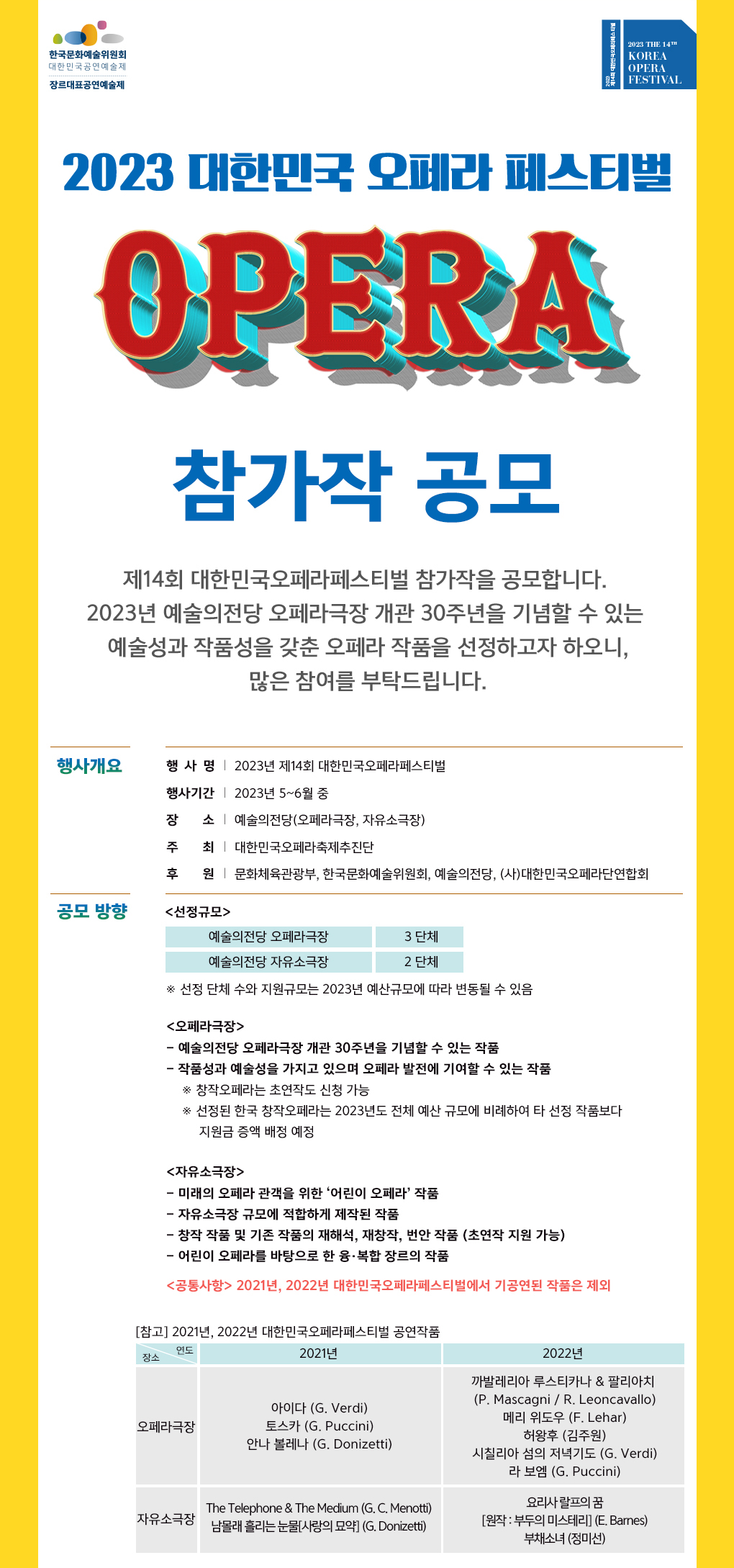 2023년도 대한민국오페라페스티벌 참가작 공모(1)